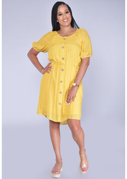 MLLE Gabrielle GANYA- Puff Sleeve Shirt Dress