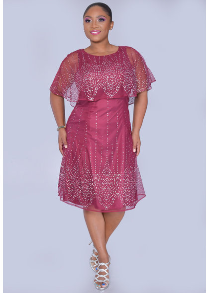 MOLLY- Glitter Fit & Flare Dress