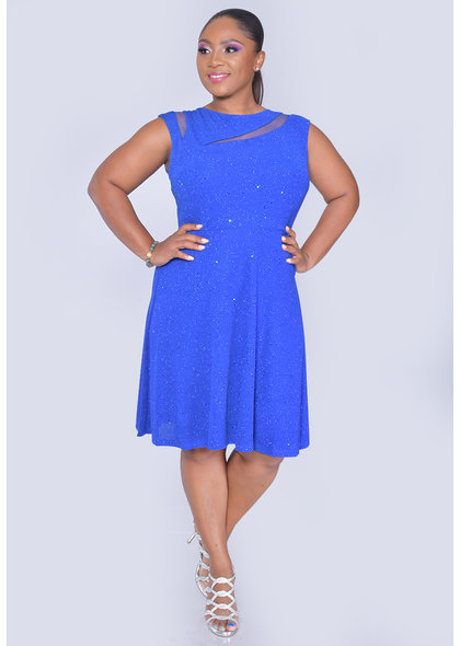 Scarlett XAVIA- Fit & Flare Shimmer Dress