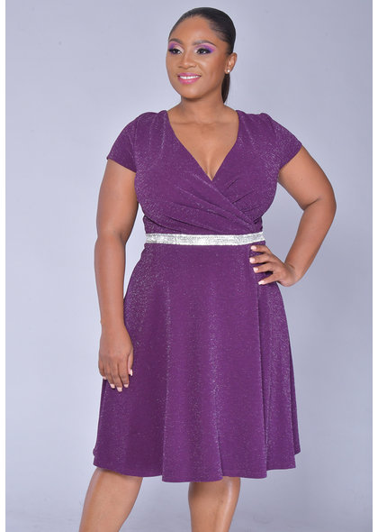 Scarlett JANIE- Lap Top Dress with Jewel at Waist