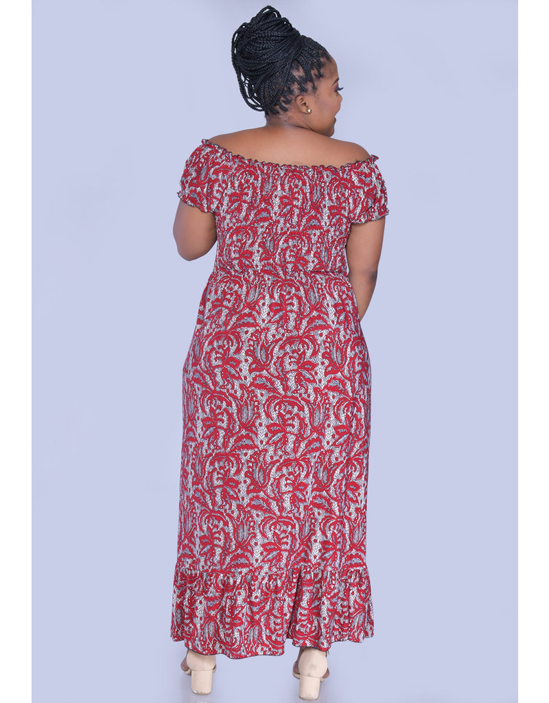 maxi dress with elastic top