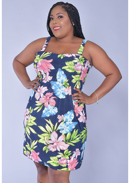 ACE Fashions INDICA- Plus Size Strappy Sun Dress