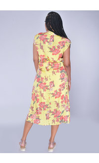 MLLE Gabrielle GIADAH-Floral Print Dresswith Top Pocket