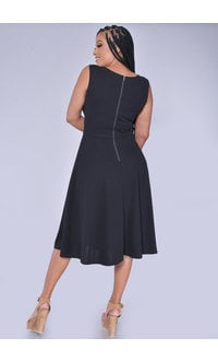 RHAPSODY- Sleeveless Fit and Flare Dress
