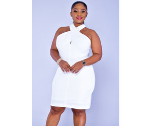RICKINA- Crisscross Halter Dress 