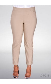 ZADIE- Slim Ankle Crop Pants with 