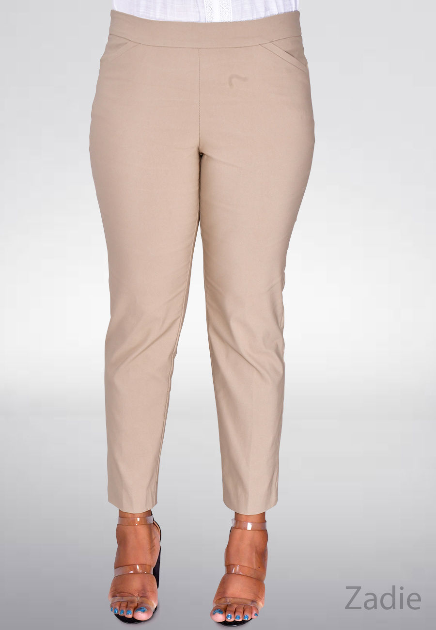 ZADIE- Slim Ankle Crop Pants with 