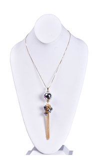 AJ Fashions Long Necklace Set with Ball and Tassel