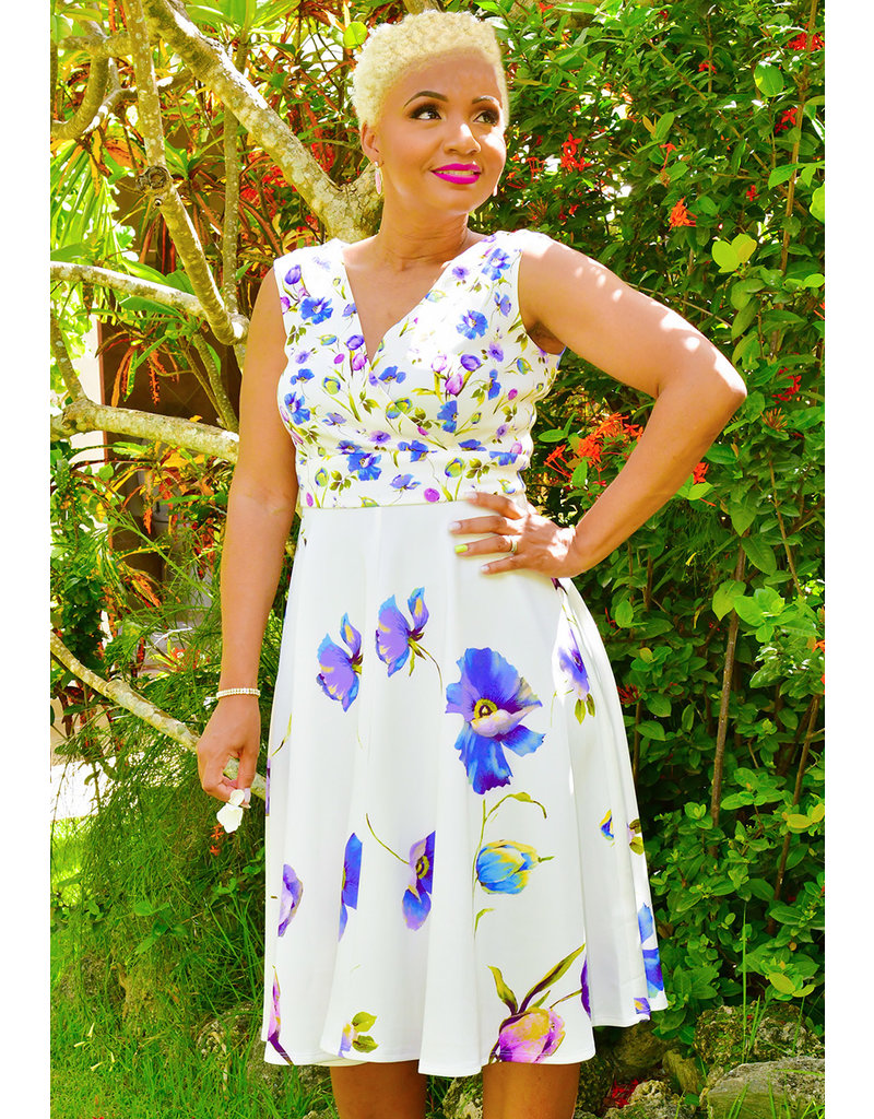 UMALI- Printed Fit & Flare Dress