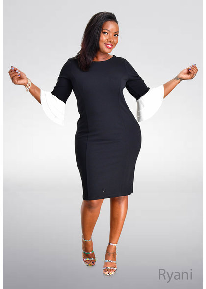 RYANI- Dramatic Sleeve Dress