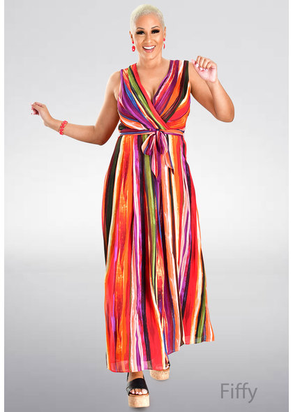 FIFFY- Printed Maxi Length Dress