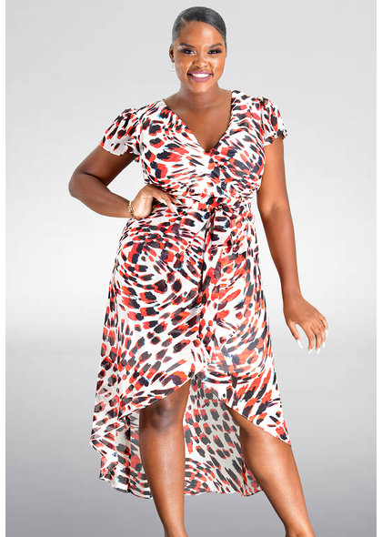 Julia Jordan FERGIE- Printed Cap Sleeve Dress
