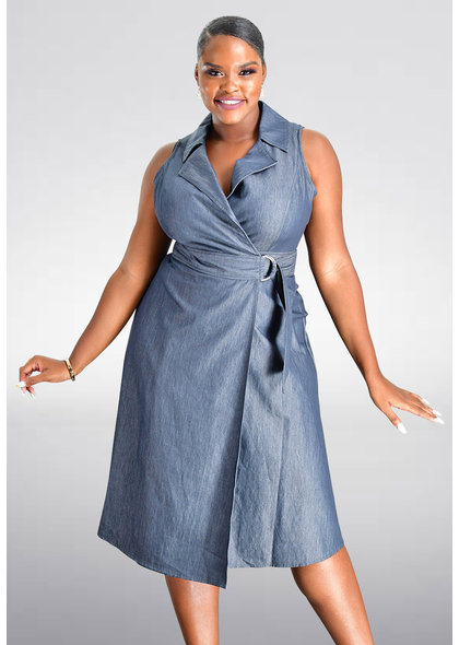 KING- Armhole Jean Wrap Dress