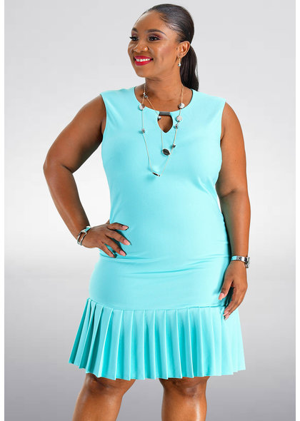 Sandra Darren RACI- Pleated Hem Shift Dress