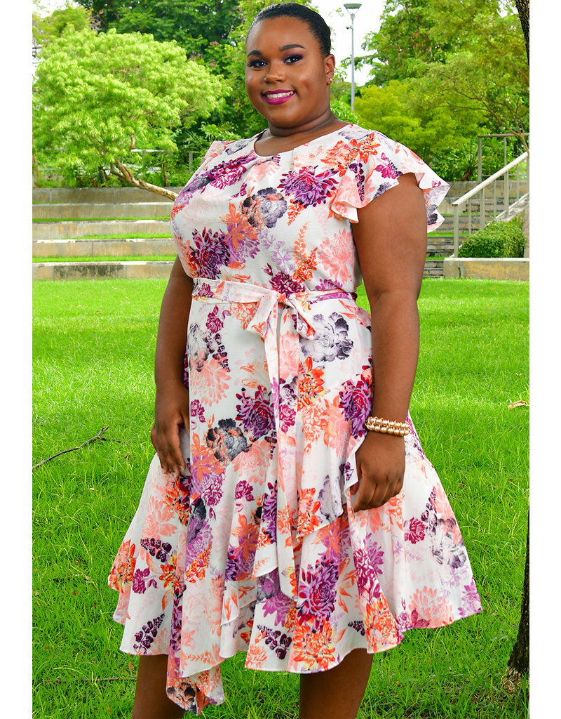 RYANN- Plus Size Floral Fit ☀ Flare ...