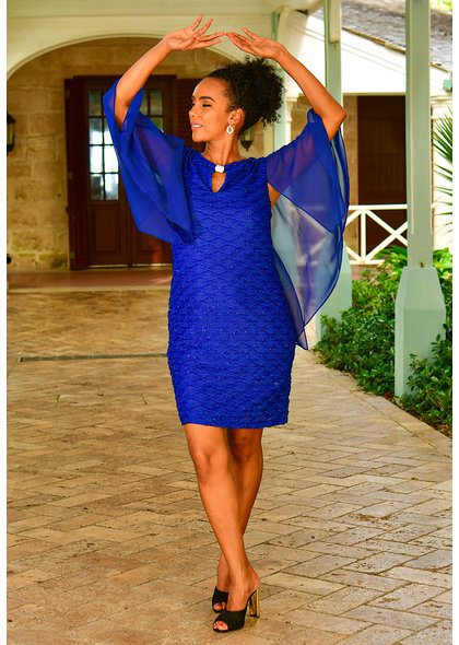 MAVIS- Mesh Dress With Bell Sleeves
