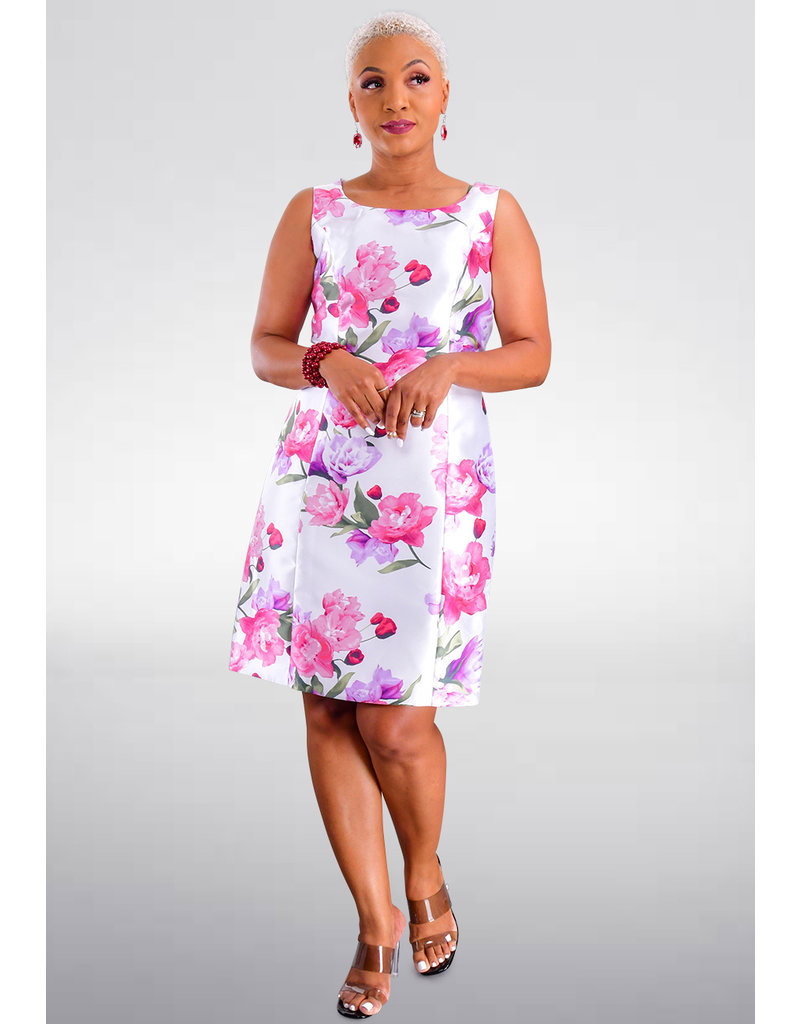 GLAMOUR HENNY- Floral Round Neck Dress