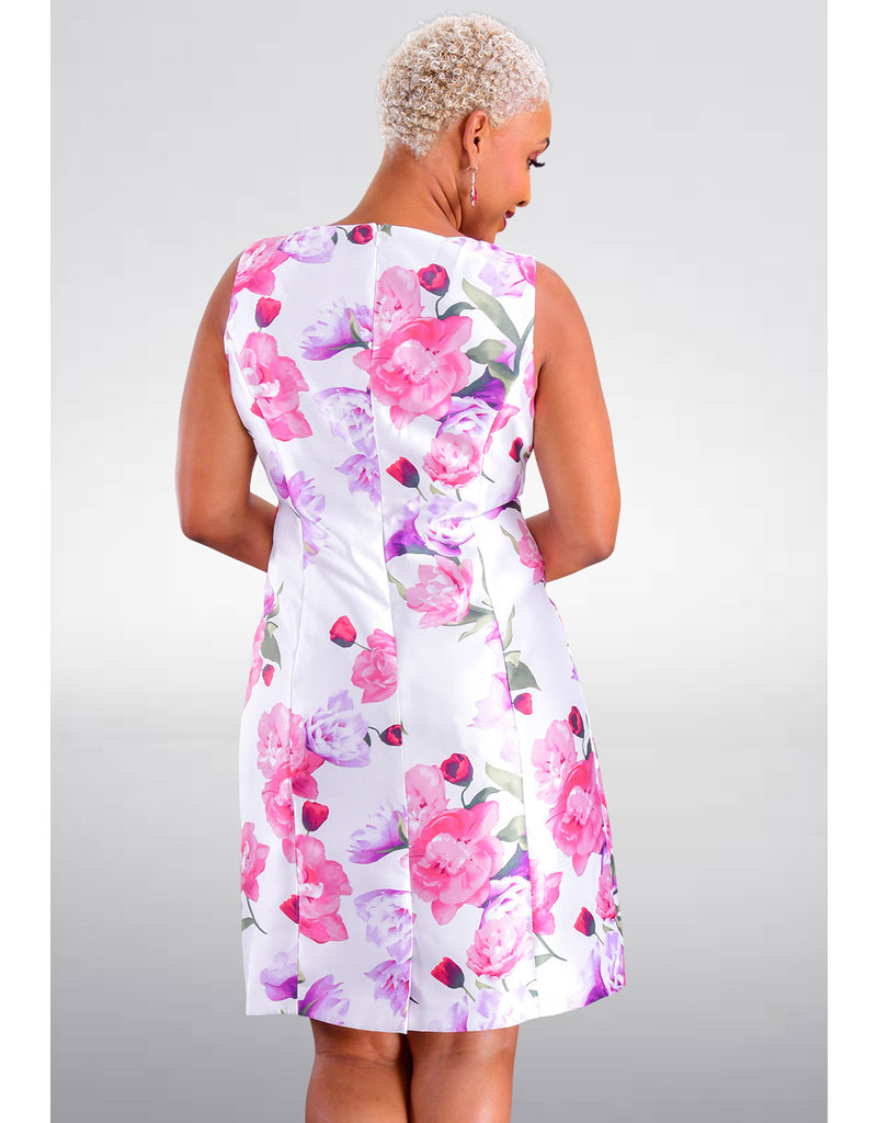 GLAMOUR HENNY- Floral Round Neck Dress