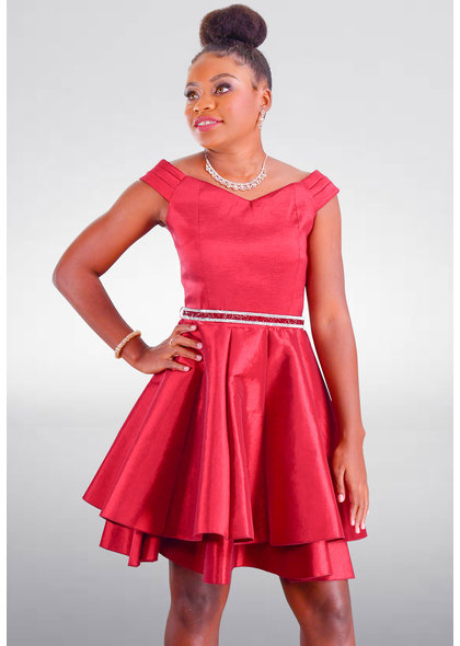 DUUL.CE TEAMO- Petite Off Shoulder Jewel Band Dress