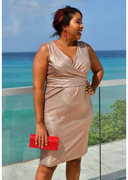 JAMAHA- Sparkly Sleeveless Dress