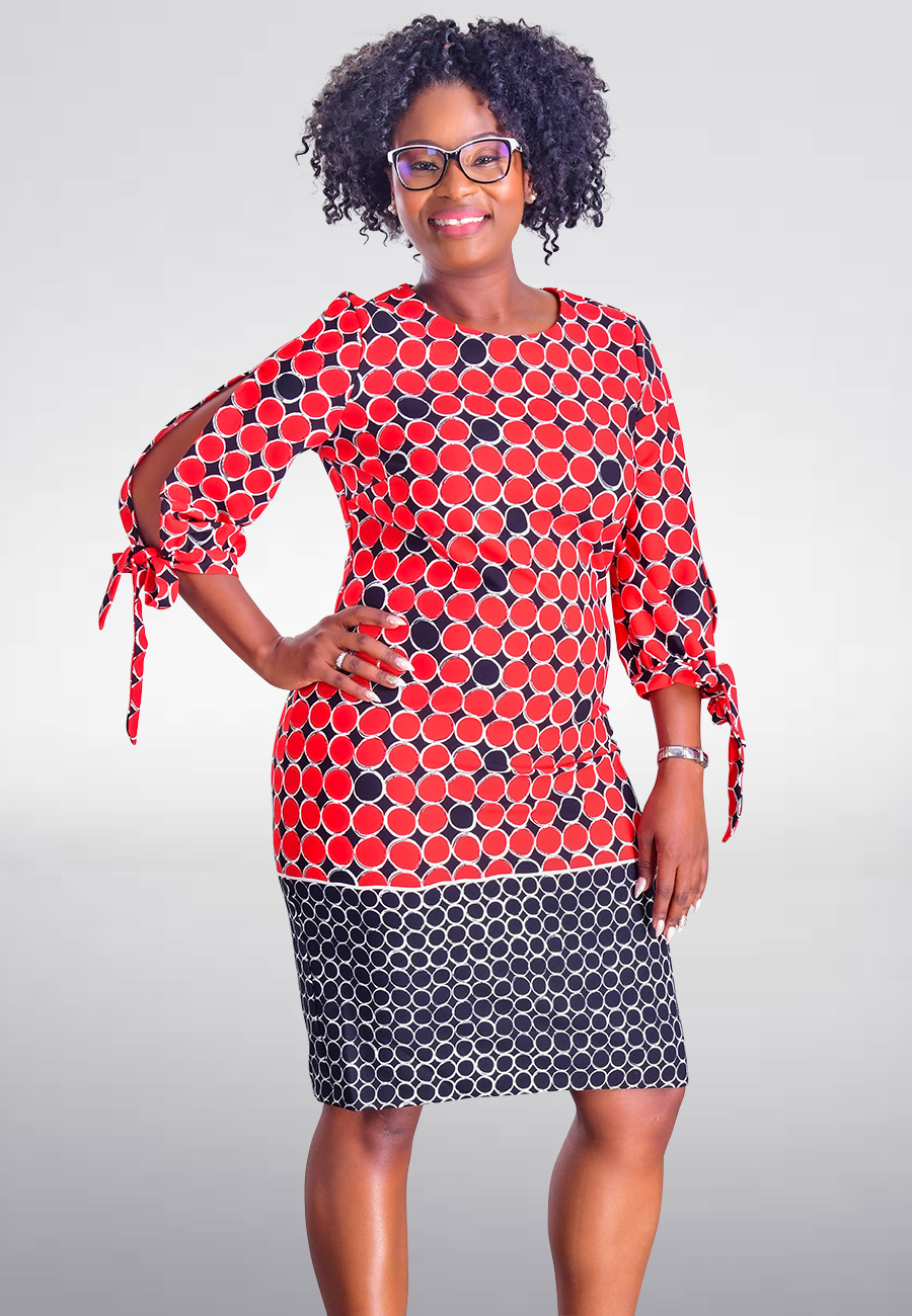 white split sleeve dress