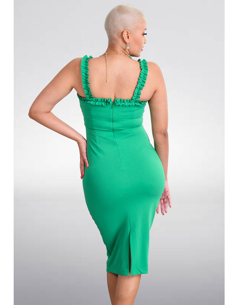 strappy ruffle dress