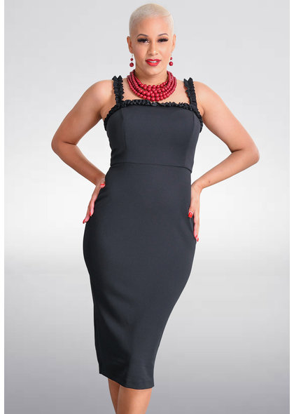 Bebe PAULETE- Strappy Ruffle Dress