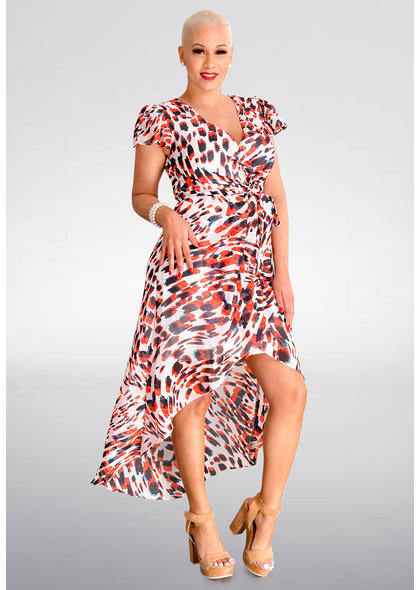 Julia Jordan FERGIE- Printed Cap Sleeve Dress