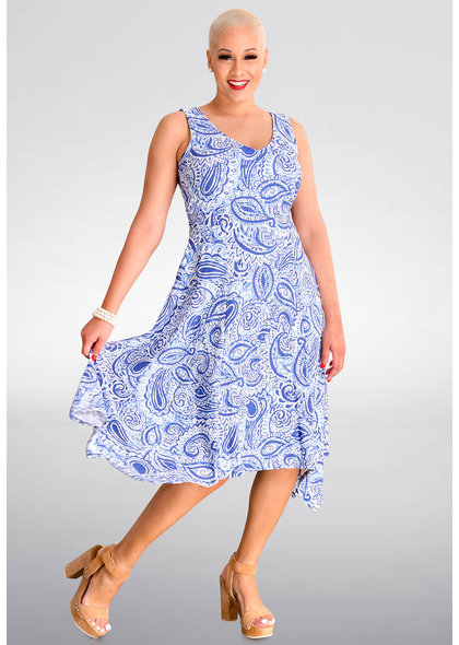 IAKOVOS- Printed Handkerchief Dress