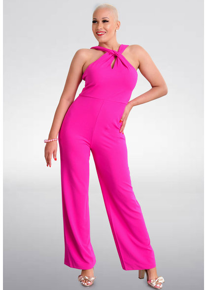 Bebe PYPER- Solid Halter Jumpsuit