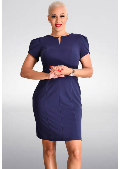 Shelby & Palmer RIPY- Short Sleeve Dress with X Clip