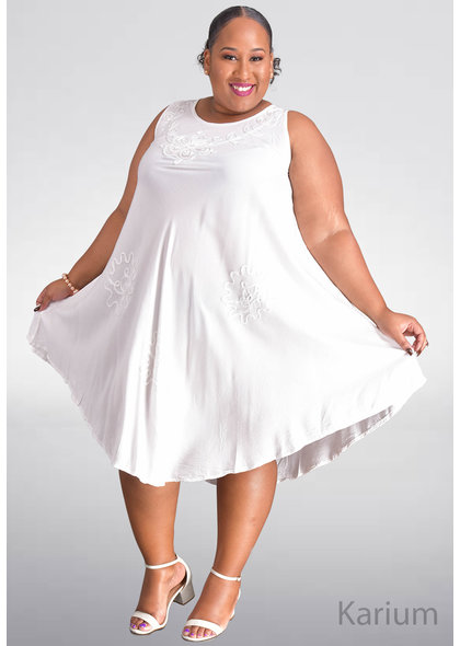 SEVEN ISLANDS KARIUM- Plus Size Armhole Tent Bottom Dress