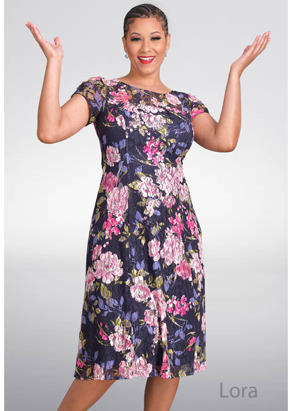 LORA- Lace Fit and Flare Dress