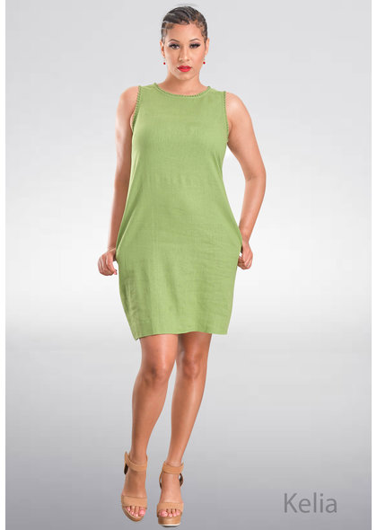 KELIA- Sleeveless Linen Dress