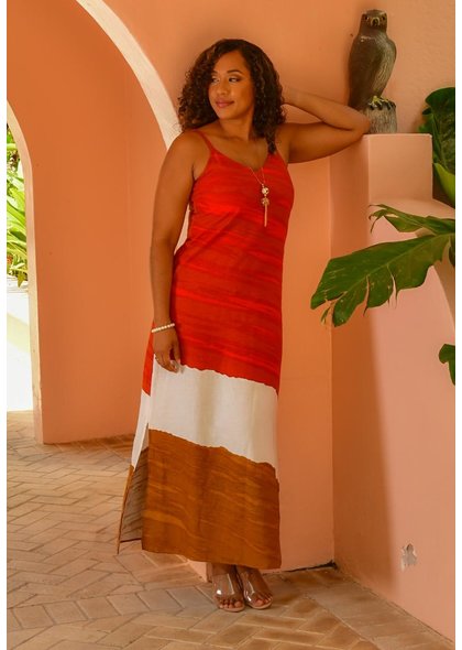 MSK KIMBER- Color Block Strappy Dress