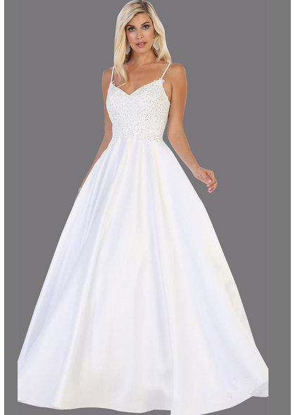 QUAN- Spaghetti Strap Bridal Dress