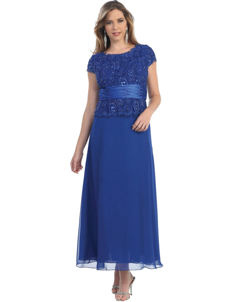 QUINLEY- Lace Top Cap Sleeve Dress
