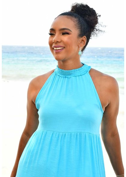 MLLE Gabrielle GEORGE- Solid Halter Dress