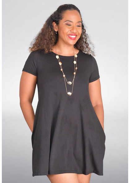 GETS OTELIA- Short Sleeve Dress with Pockets