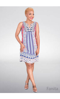 FANITA- Printed Sleeveless Dress