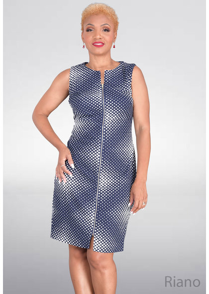 RIANO- Printed Zip Dress
