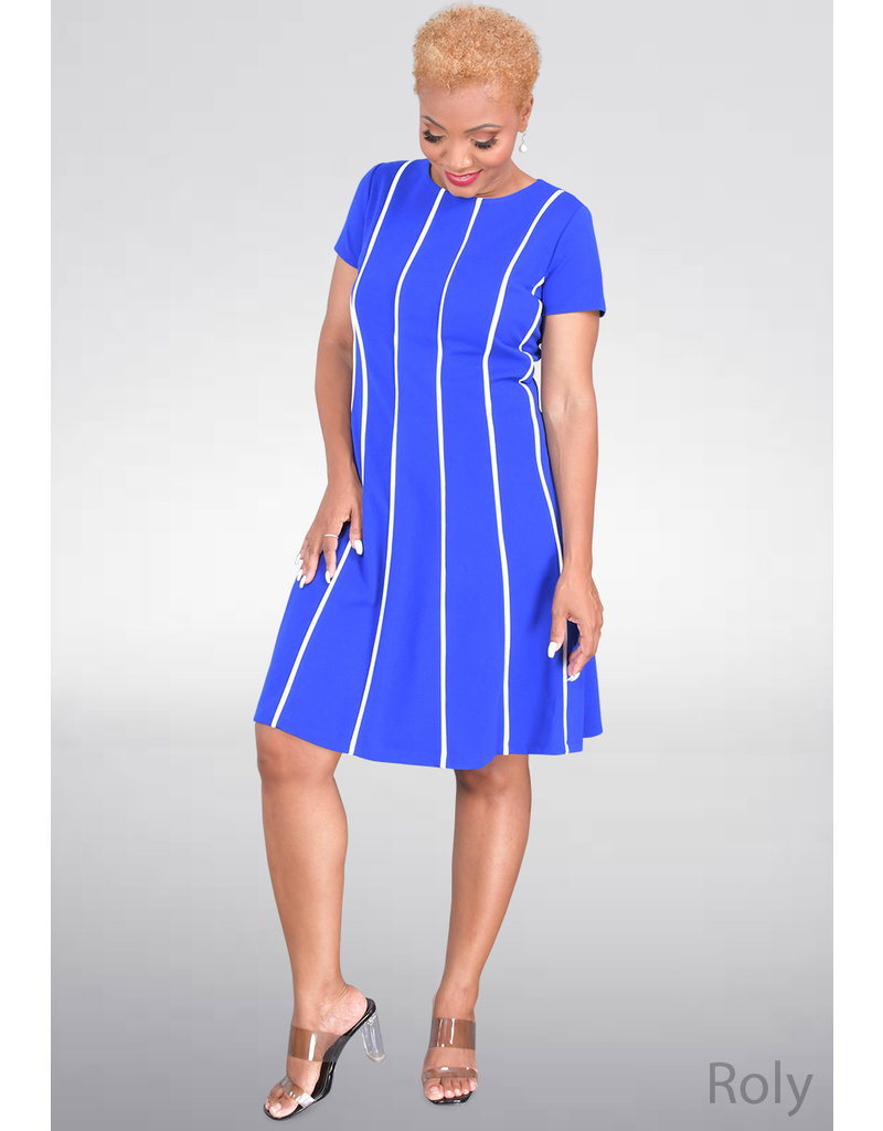 ROLY- Short Sleeve Contrast Dress
