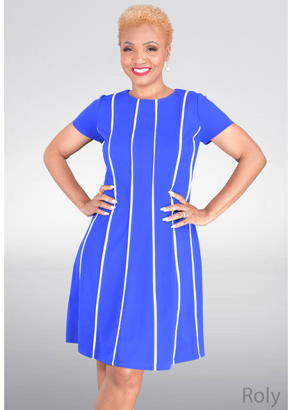 ROLY- Short Sleeve Contrast Dress