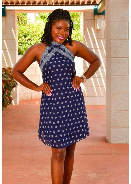 FILLU- Printed Halter Dress