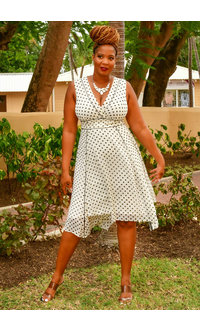 FILEO- Polka Dot Armhole Dress