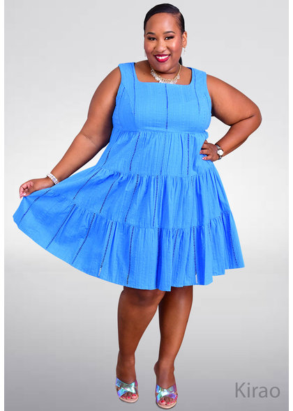 Maison Tara KIRAO- Plus Size Linen Sleeveless Dress