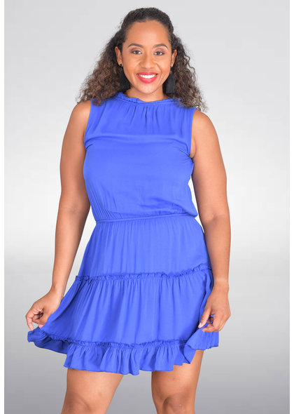 GETS OWEN- Armhole Dress with Ruffle at Neck