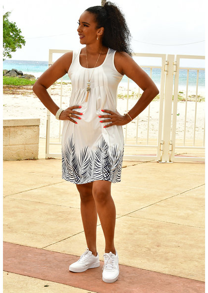 GETS ODELL- Armhole Dress with Printed Bottom