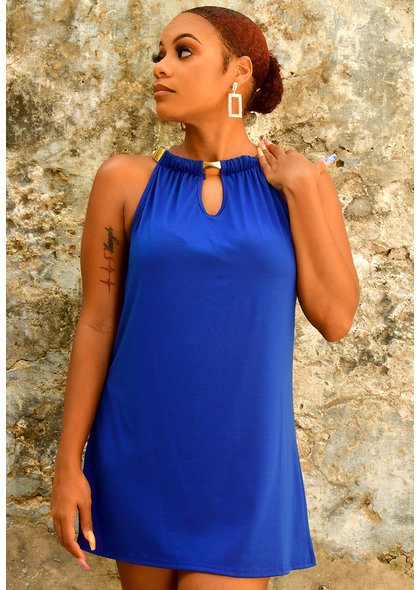GETS ODER- Shift dress with Gold Straps