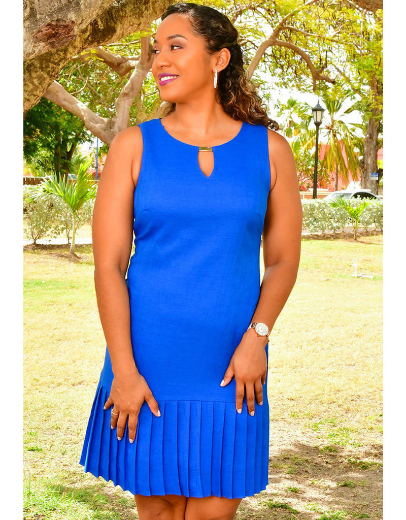 Sandra Darren KEMANY- Sleeveless Dress with Pleats